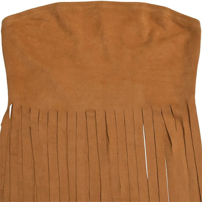 Doyerl Tassel Fringed Tube Strapless Tops Woman 2025 Y2K Clothes Harajuku Birthday Night Club Party Gothic Blusas Elegantes