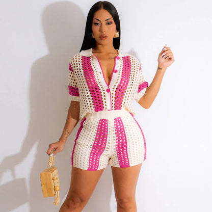 Striped Knit Vacation Set